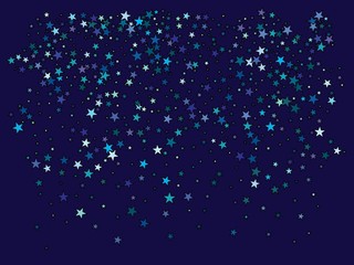 Falling blue stars.