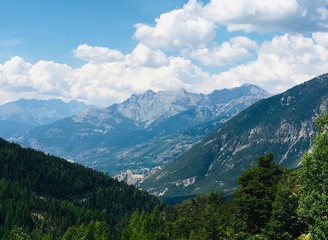 Fototapeta na wymiar Clouds in the Alps