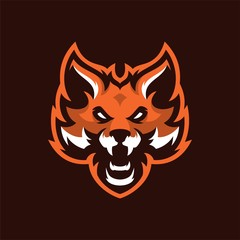 FOX MASCOT HEAD LOGO 