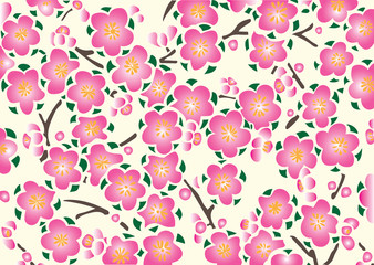 Pink flower pattern nature - Seamless Cherry Blossom or Sakura flower background
