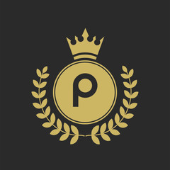 Naklejka premium Premium Vector P Logo. Beautiful Logotype design for luxury company branding. Elegant identity design.