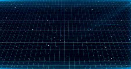 Retro Sci-Fi Background Futuristic landscape of the 80`s. Digital Cyber Surface. Suitable for design in the style of the 1980`s	