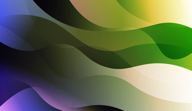 Abstract Waves. Futuristic Technology Style Background. For Flyer, Brochure, Booklet And Websites Design Vector Illustration with Color Gradient