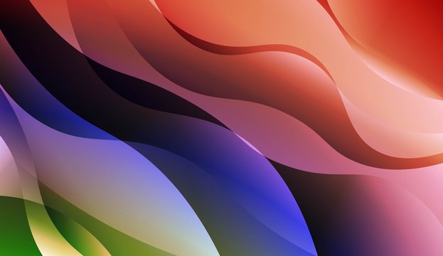 Abstract Wavy Background. For Design, Presentation, Business. Vector Illustration with Color Gradient.