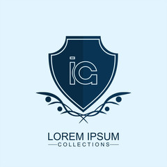 Letter IA Line Elegant logo,Design for Boutique hotel,Resort,Restaurant, Royalty, Victorian. Can be used for workflow layout template, banner, marketing, infographics.