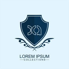 Letter XA Line Elegant logo,Design for Boutique hotel,Resort,Restaurant, Royalty, Victorian. Can be used for workflow layout template, banner, marketing, infographics.