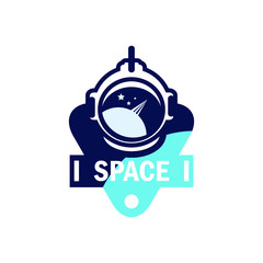Astronaut logo design Vector