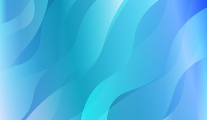 Abstract Shiny Waves. For Cover Page, Landing Page, Banner. Vector Illustration with Color Gradient.