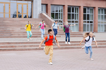 Group of schoolchildren.