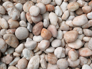 River pebble stone background texture.  Nature background.