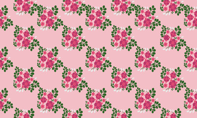 Natural green leaf flower, art floral pattern background. Vector