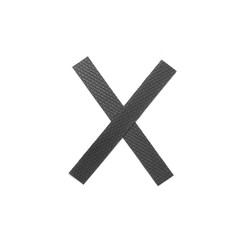 Fototapeta premium Hard plastic with shape of the letters X.