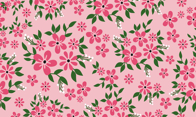 Fototapeta premium Artwork of pink flower, wallpaper of floral pattern background.