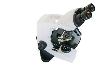 microscope on isolated white background