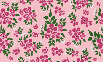 Artwork of pink flower, wallpaper of floral pattern background.