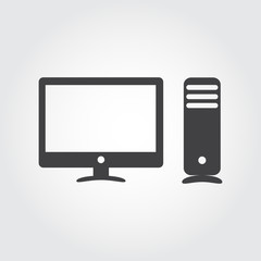 Computer  workstation icon .