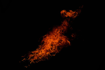 fire on black background