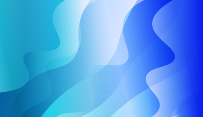 Abstract Shiny Waves. For Cover Page, Landing Page, Banner. Vector Illustration with Color Gradient.