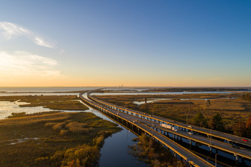 bridge at sunset