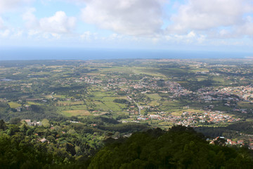 Sintra, Portugal aerial view, beautiful landscape