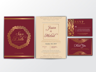 Wedding Invitation Cards with Ornament