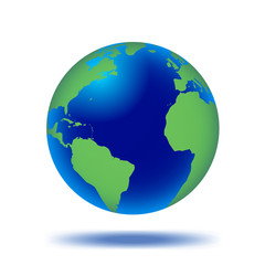 高精細　地球のイラストレーション　立体　球体　資料　地図データ　社会　国