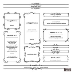 Scrolls and curls, elements for design. Set of vintage frames.