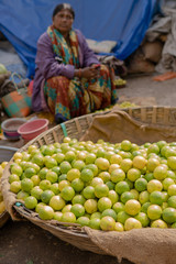 Fresh Lemons In the market_KR Market,Bangalore,India
