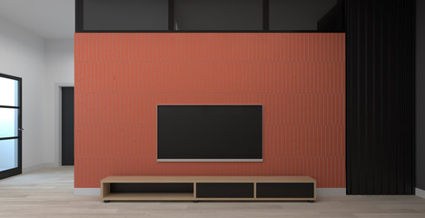 modern TV cabinet in front of the empty clean wall 3d rendering modern home design,Minimal TV cabinet,modern living room with TV cabinet design