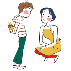 Obraz premium 僕から秘密のプレゼント イラスト