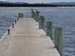 pier on the lake East Coast Tasmania 