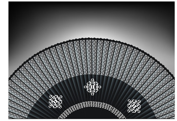traditional Chinese fan with pattern