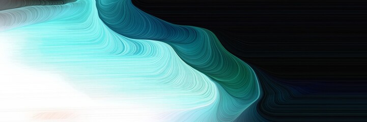 abstract waves illustration with very dark blue, pale turquoise and medium turquoise color