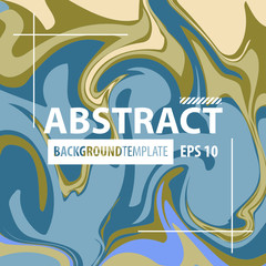 Luxury Blue Gold Marble Liquid Background Vector Template