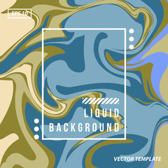 Fototapeta na wymiar Luxury Blue Gold Marble Liquid Background Vector Template