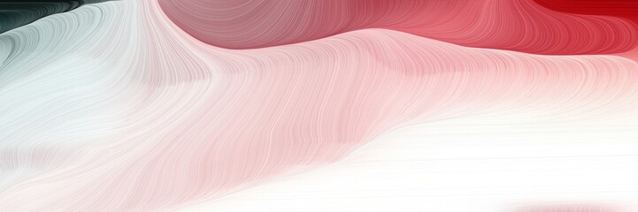 modern soft curvy waves background illustration with antique white, misty rose and moderate red color