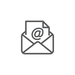 Email icon on white background