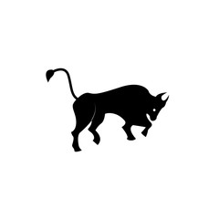 Bull silhouette icon vector illustration