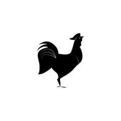 Rooster silhouette icon vector illustration