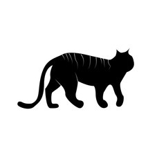Tiger silhouette icon vector illustration