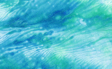 Obraz premium Acrylic paint illustration: spectacular stains of blue and green. Beautiful abstract image.