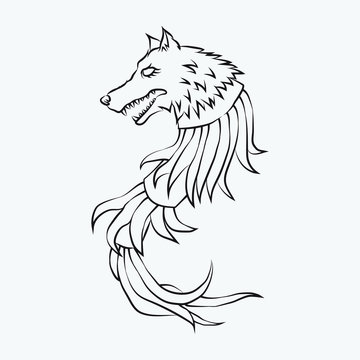 Illustration of acient dacian coat of arms. Dacia symbol