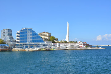 Fototapeta na wymiar Crimea. Sevastopol. Views of the harbour and the promenade