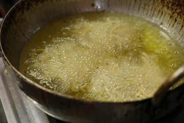 Ready to Prepare South Indian Homemade Murukku Diwali festival snacks at kitchen