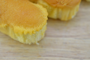 Delicious soft bread on a wooden background.Calorie breakfast