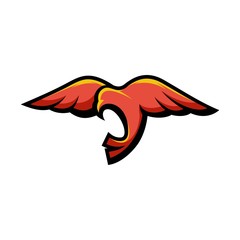 flying eagle design vector premium
