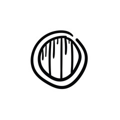 Hand drawn shield. Simple vector icon
