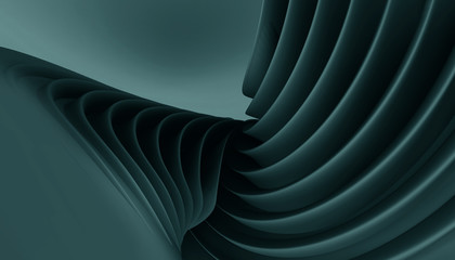 Abstract background. Emerald futuristic shape. 3D rendering.