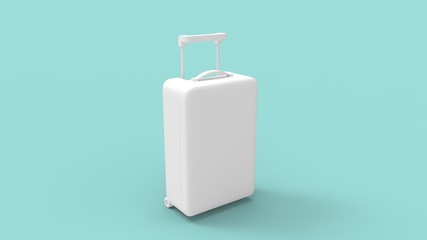 3d rendering of a luggage suitcase isolated in studio background