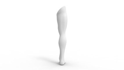 3d rendering of a human leg isolated in studio background